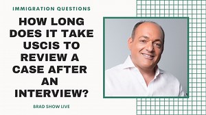 1.5K views · 26 reactions | It is common for United States Citizenship and Immigration Services (“USCIS”) to take quite some time to issue a formal decision in a Naturalization case after the applicant has his/her interview. As a matter of regulation, USCIS has 120 days to issue a decision. | Brad Show Live | Facebook