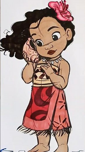 🐚 Moana | Disney Princess Coloring Book #coloring #shorts #moana #coloringpages
