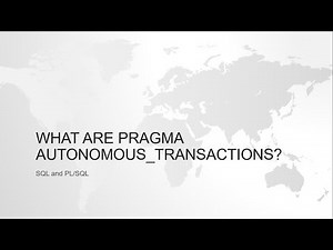 What is PRAGMA AUTONOMOUS_TRANSACTION in oracle?