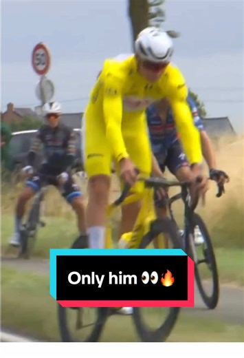 Mathieu van der Poel things… while in the yellow jersey! Is he the coolest rider in cycling? 🥶
