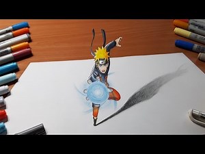 Drawing Naruto - Rasengan in 3D