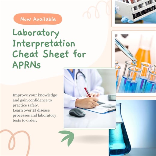 Lab Interpretation Cheat Sheet for Aprn's - Etsy