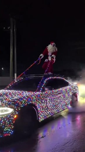 Santa Claus Drifting a LED Supercar | Epic Christmas Ride