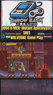 1994 XMEN Mutant Apocalypse SNES Wolverine Game Play #retrogames