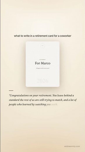 What to write in a retirement card for a coworker
