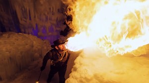 Human fire breathing performance