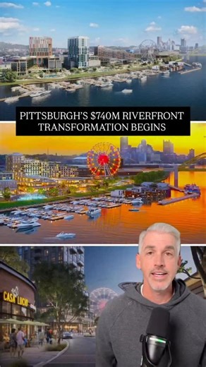 Jordan Jones | Pittsburgh Realtor on Instagram: "Pittsburgh just broke ground on one of its most ambitious developments ever, the $740M Esplanade on the North Side. After nearly a decade of planning, this 15-acre riverfront site is finally becoming a massive mixed-use district with luxury high-rises, restaurants, a food hall, an amphitheater, a marina, floating homes, and a giant Ferris wheel angled toward the Downtown skyline. The first phase alone brings a 408-unit tower, a 651-space garage, n