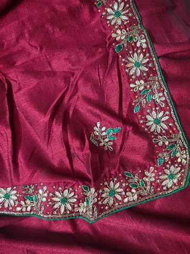 Buy Vintage Indian Silk Fabric, 5 Yard Upcycled Sari With Zari Work Online in India - Etsy