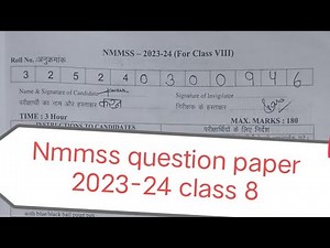 nmms exam paper 2023 24 class 8 / nmms question paper / nmms model question paper 2023-24