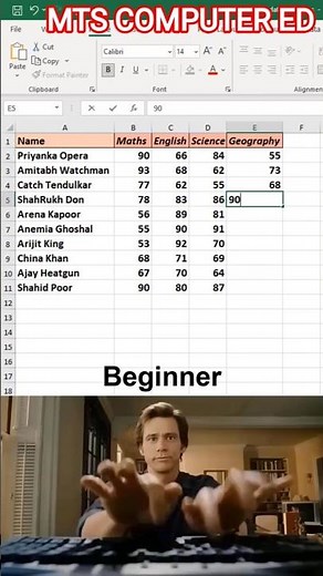 Create Test Score Data in Excel in Seconds 🔥 | Excel Trick #Shorts #excel #youtubeshorts