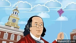 Ben Franklin | Kite Experiment Animation on Make a GIF