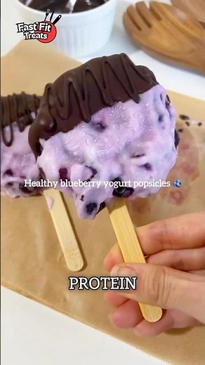 3 Ingredient Blueberry Yogurt Popsicles 🫐