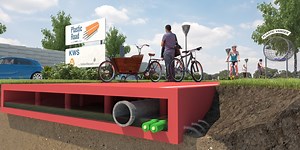 Here’s a Lego-brick road made from recycled plastic that you can drive on