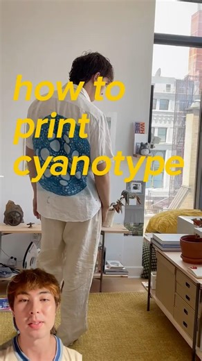how to print cyanotype on clothes