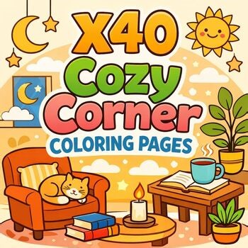 cozy corner coloring pages | Fun Art Activity | Kindergarten–12th Grade
