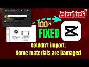 CapCut Error Fix 🔥 “Couldn’t Import – Some Materials Are Damaged” | 100% Working Solution