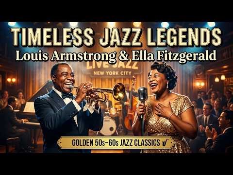 Timeless Jazz Legends 🎷 Louis Armstrong & Ella Fitzgerald | Golden 50s–60s Jazz Classics