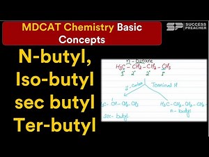 n butyl, iso butyl, sec butyl and ter butyl group | MDCAT Chemistry | NEET Chemistry