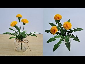 How To Make Dandelion Paper Flower / Paper Flower / Góc nhỏ Handmade