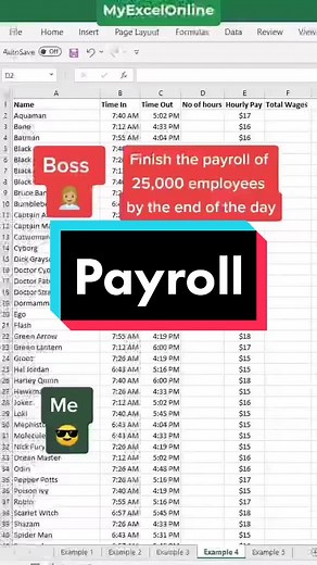Master Excel: Calculate Payroll for 25,000 Employees