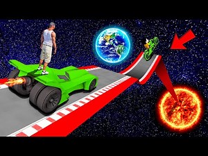 SHINCHAN AND FRANKLIN FOUND A CURVY ROAD PARKOUR CHALLENGE AT HIS HOME & WENT TO SPACE GTA 5