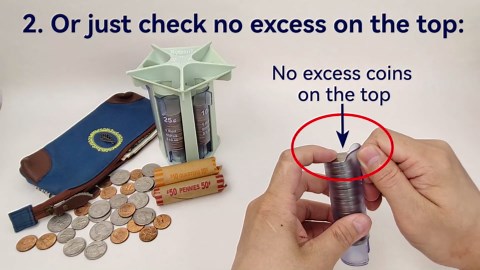 Coin Counters & Coin Sorters Tube Empty Your Loose Change in Coin Purse, Piggy Bank & Coin Bank Quick & Accurate, As Coin Counting Machine Coin Organizer Change Sorter Tube with Coin Wrappers