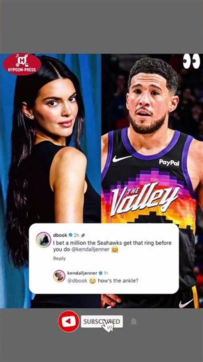 Kendall Jenner Asks Devin Booker "How's the Ankle?" 😂🏀#shorts