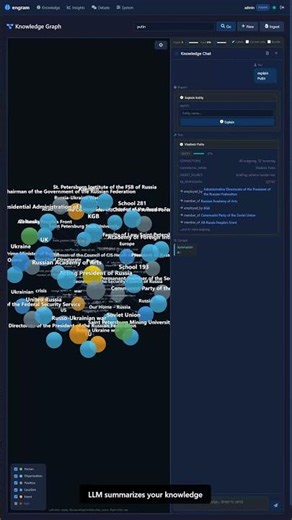 Self-Hosted AI Knowledge Graph — 60 Second Demo #ai #knowledgegraph #osint #llm #selfhosted #shorts