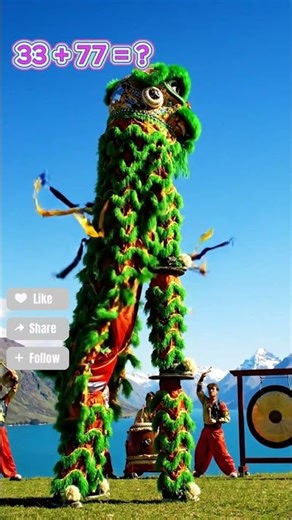 Múa lân và đố vui con số với phép tính cộng nhanh trong 3 giây ra kết quả