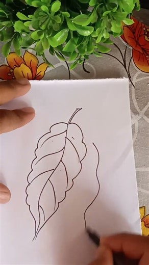 easy mango leaf drawing #shortvideo #artscraft #art #drawing