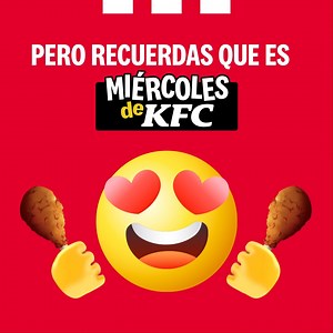 Está 100% comprobado que el #MiércolesDeKFC alegra el día de cualquiera. 😎🍗 Disfrútalo desde S/ 23.90 en el KFC más cercano hasta las 10:00 pm. 🥳 Y más S/ 10, podrás agrandar tu pedido con 1 papa familiar o gaseosa de 1.5L. 🍟🥤 Ingresa a www.kfc.com.pe o escríbenos aquí https://bit.ly/3iI0riu y pide por delivery hasta las 11:00 pm (aplican restricciones). Pide con #ConfianzaCoronel que nuestro equipo entregará tu pedido siguiendo todos los protocolos de bioseguridad. 📌 Conoce aquí tu KFC má