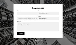 Formulario de contacto con imagen de fondo - Plantilla CSS por Nicepage
