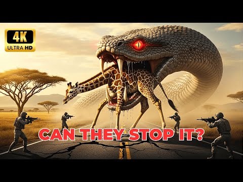 Rescue team saves innocent giraffe from giant python's hunt #wildliferescue