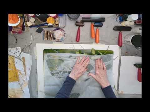 Gel Printing and Mixed Media Video #3 Printing the Stash Demonstration