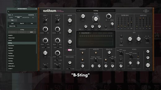 Anthem 模拟合成器-教程与演示- Universal Audio