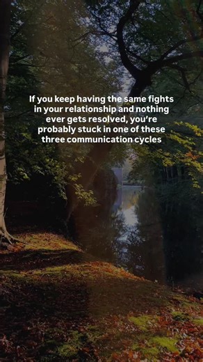 Which one are you? 👉🏻Cycle 1: The Push / Pull Dynamic One person’s the “fixer.” They’re the one who brings things up, tries to repair after arguments, or pushes their partner to “work on us.” The other shuts down and pulls away. The harder you push, the more they retreat. One feeling like they’re doing all the emotional labor of the relationship, and the other thinking, “Why do they always want to fight?” This is common for anxious / avoidant couples. 👉🏻Cycle 2: The Blame–Defense Loop One pe