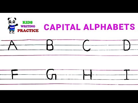 How to write capital alphabet letters a to z | Kids writing practice | Writing alphabet