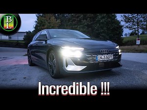 Audi S6 E-tron Avant Night Test 🌙 Ambient Light, Matrix LED & High Beam Assist Review