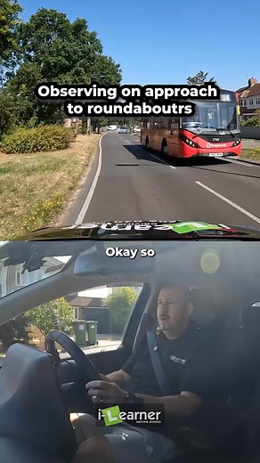 Roundabout practice from our newest YouTube video - check it out today live at 6:30pm!#Sidcup #drivinglesson #learnerdriver #roundabout #ilearner | I-Learner Driving School