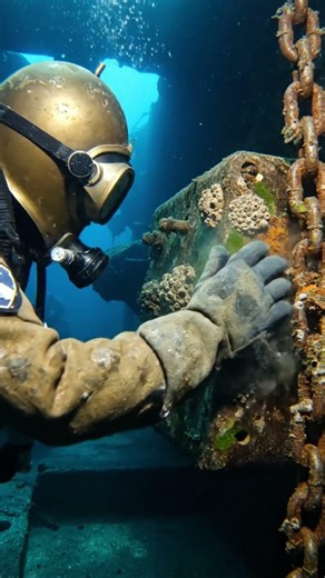 “Exploring a Sunken Car Underwater Glass & Sand