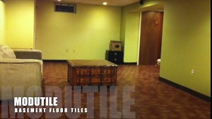 Basement Interlocking Laminate Tiles - White Marble - 1 sq.ft.