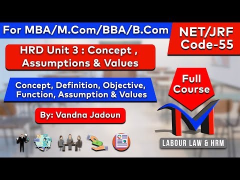 HRD UNIT 3 CONCEPTS ,ASSUMPTION & VALUES