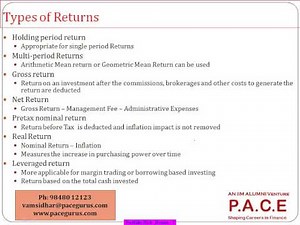 CFA Level 1 Portfolio Management Portfolio Risk Return I