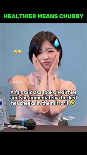 Asa really worried about her cheeks!!🤣 #babymonster