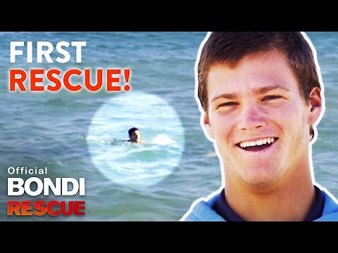 Lifeguard Has Cutest Reaction To FIRST Rescue On Bondi Beach!