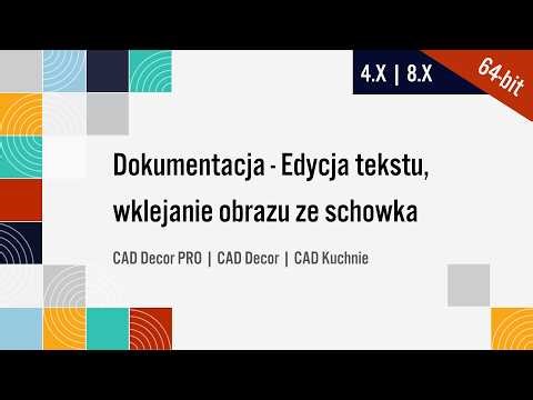 Dokumentacja - Edycja tekstu, wklejanie obrazu ze schowka