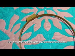 Hawaiian quilting hand quilt basic where to start quilt? Hoop ハワイ島ハワイアンキルト