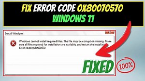 How to Fix Error Code 0x80070570 windows 11