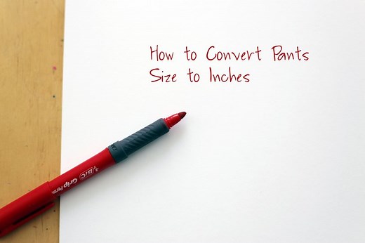 How to Convert Pants Size to Inches
