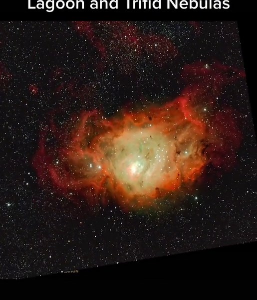 Photograph I took last weekend of M8 and M20. Enjoy!